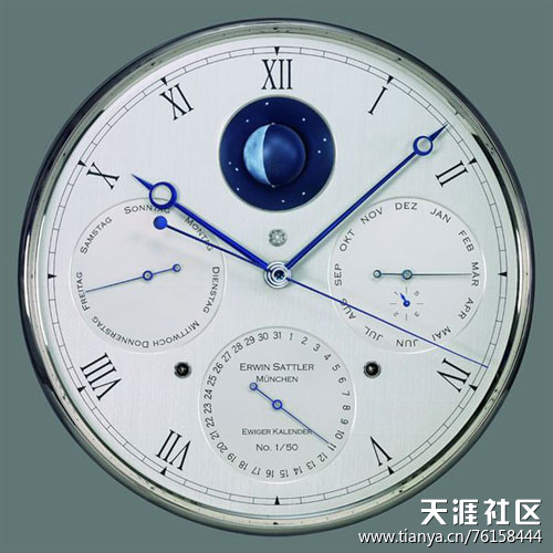顶级钟表Erwin sattler：月误差一秒---杭州手表回收(转载)
